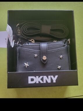 DKNY boxed thomasy micro Mini crossbody handbag with star studs